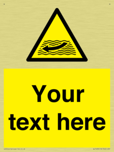 Custom Warning strong river flows